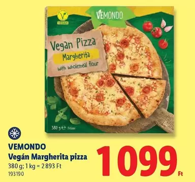 Vegán Margherita pizza