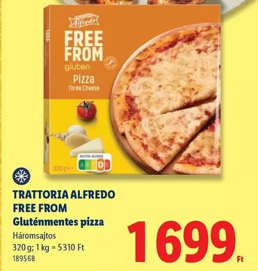 Gluténmentes pizza Three Cheese