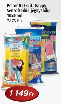 Fruit, Happy, Sensofreddo jégnyalóka 10x40ml