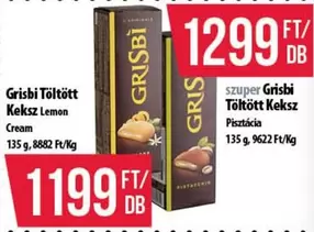 Grisbi Töltött Keks Lemon Cream