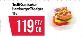 Gumi cukor Hamburger Tégelyes