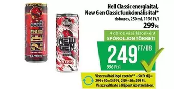 New Gen Classic funkcionális ital