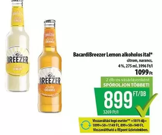 Breezer Lemon alkoholos ital