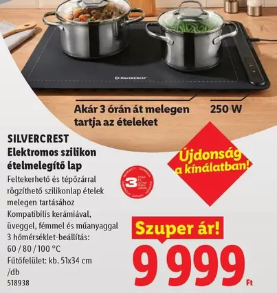 Elektromos szilikon ételmelegítő lap