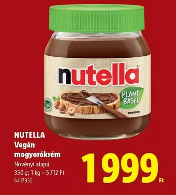 Nutella -  Vegán mogyorókrém
