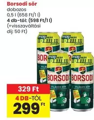 Borsodi sör dobozos