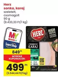 sonka, karaj szeletelt, csomagolt
