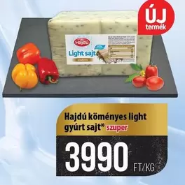 köményes light gyúrt sajt
