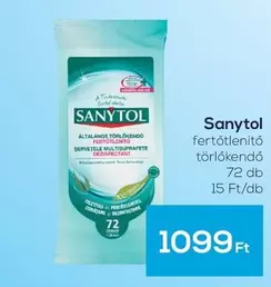 Sanytol - fertőtlenítő törlőkendő