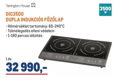 DIC3500 DUPLA INDUKCIÓS FŐZŐLAP