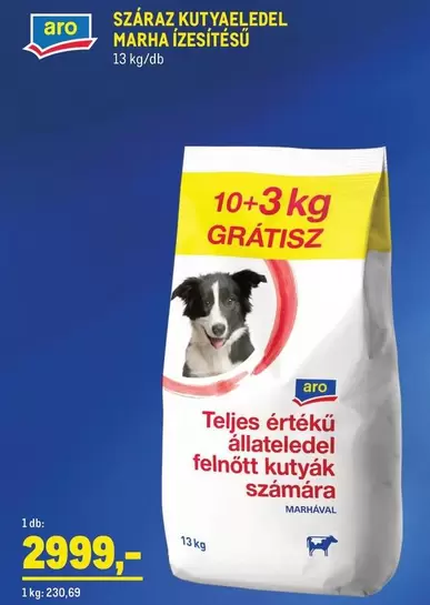 Száraz kutyatáp marha ízesítésű