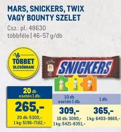 MARS, SNICKERS, TWIX VAGY BOUNTY SZELET