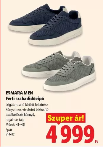 Férfi szabadidőcipő
