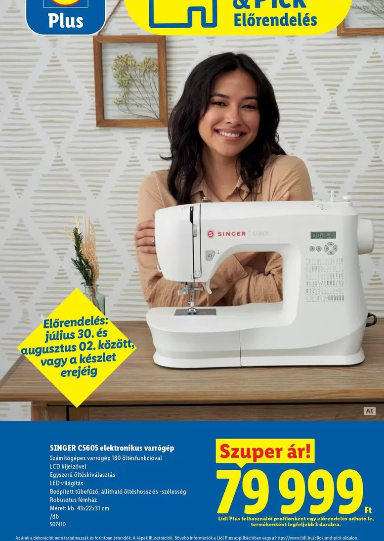 Singer CS10 varrógép