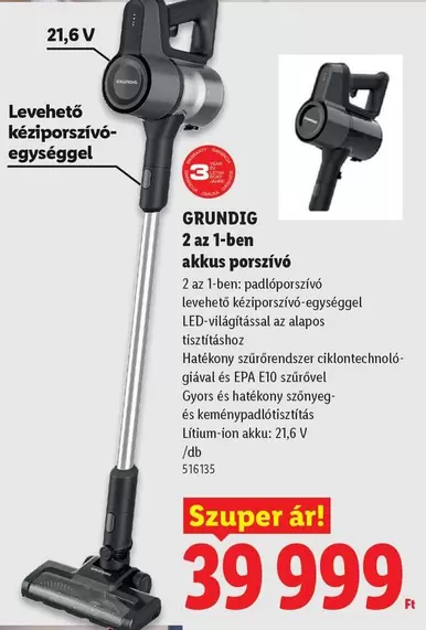 2 az 1-ben akkus porszívó
