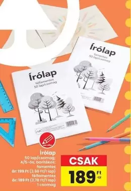 Írólap