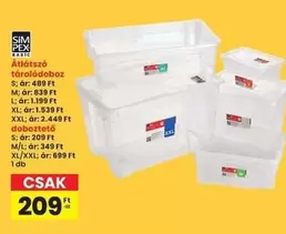 Xxl - Átlátszó tárolódoboz