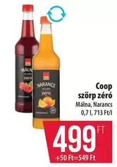 szörp zéró Málna, Narancs