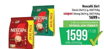 Nescafe 3in1 Classic 24x15,5 g / Strong 24x14 g