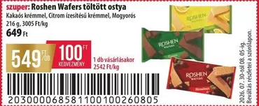 Roshen Wafers tölött ostya