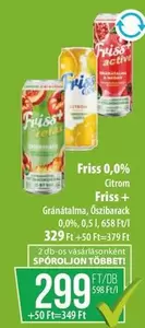 Friss 0,0% Citrom Friss + Gránátalma, Őszibarack