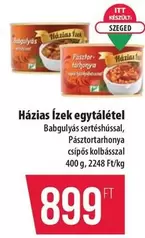 Házi ízek egytálétel Babgulyás sertéshússal, Pásztortartarhonya csípős kolbásszal