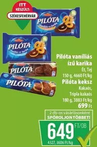 Pilóta vaníliás ízű karika, Pilóta keksz
