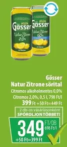 Natur Zitrone sörital Citromos 2,0%