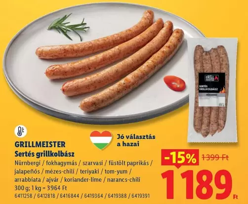 Sertés grillkolbász