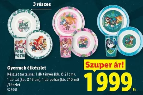 Gyermek étkészlet