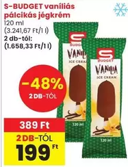 vaníliás pálcikás jégkrém
