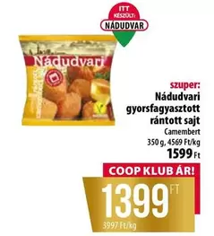 gyorsfagyasztott rántott sajt Camembert