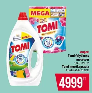Tomi folyékony mosószer, Tomi mosókapszula