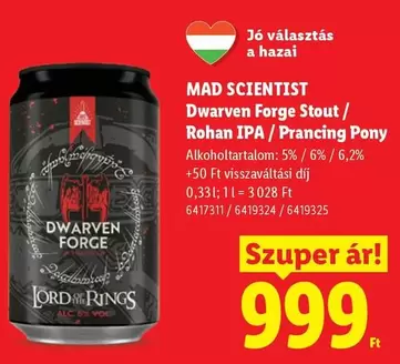 Dwarven Forge Stout / Rohan IPA / Prancing Pony