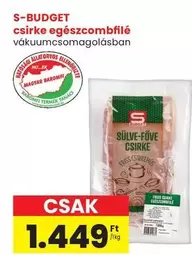 csirke egészcombfilé vákuumcsomagolásban