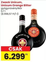 Unicum Orange Bitter gyógynövényelikőr
