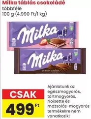 Milka táblás csokoládé