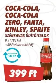 Coca Cola - COCA-COLA, COCA-COLA ZERO, FANTA, KINLEY, SPRITE SZÉNSAVAS ÜDÍTŐITALOK