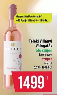 Teleki Villányi Válogatás Rosé Cuvée Merlot