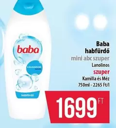 habfürdő mini abc szuper Lanolinos szuper Kamilla és Méz