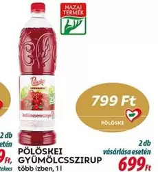GYÜMÖLcsszirup