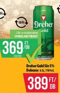 Dreher Gold Sör 5%