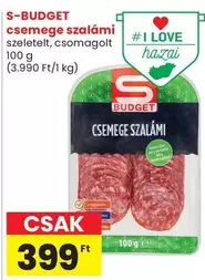 csemege szalámi szeletelt, csomagolt