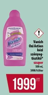 Vanish Oxi Action kézi szőnyegtisztító