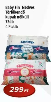 Baby Fin Nedves Törlőkendő Kupaknélküli 72db