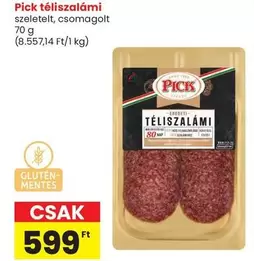 téliszalámi szeletelt, csomagolt