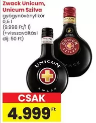 Unicum Szilva gyógynövény-likőr