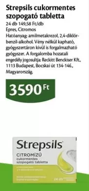 Strepsils - cukormentes szopogató tabletta