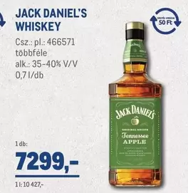 Jack Daniel's - JACK DANIEL'S WHISKEY Csz.: pl.: 466571 többféle alk.: 35-40% V/V 0,7 l/db