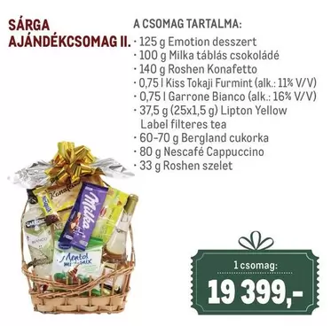 SÁRGA AJÁNDÉKCSOMAG II.
